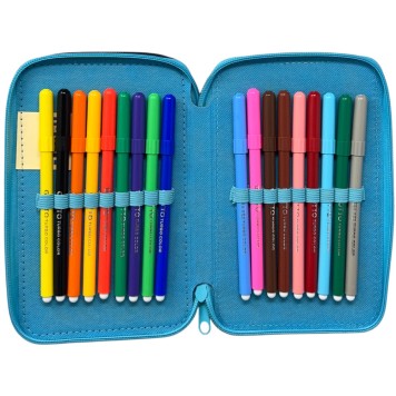 Disney Lilo and Stitch Happy pencil case filled 3 levels