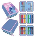 Disney Lilo and Stitch Hibiscus 3-layer filled pencil case
