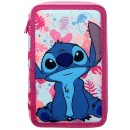 Disney Lilo and Stitch Pink Wave 3-level filled pencil case