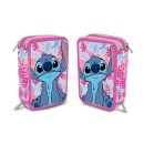 Disney Lilo and Stitch Pink Wave 3-level filled pencil case