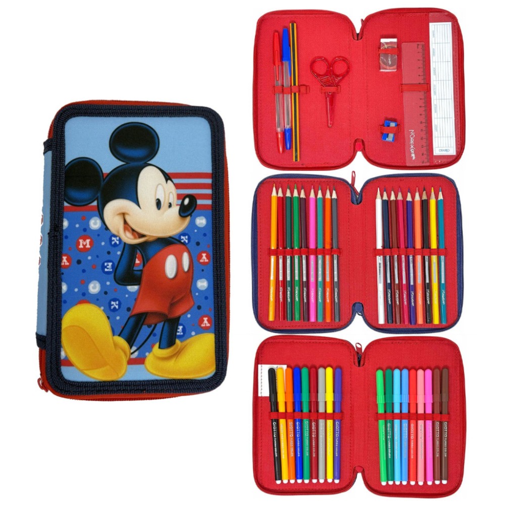 Disney Mickey  Dots 3-tier filled pencil case