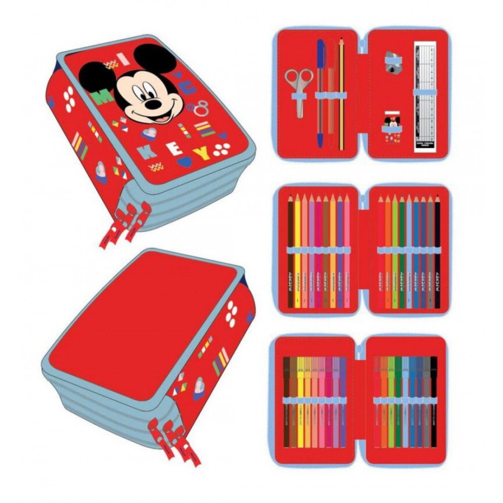 Disney Mickey  3-level filled pencil case