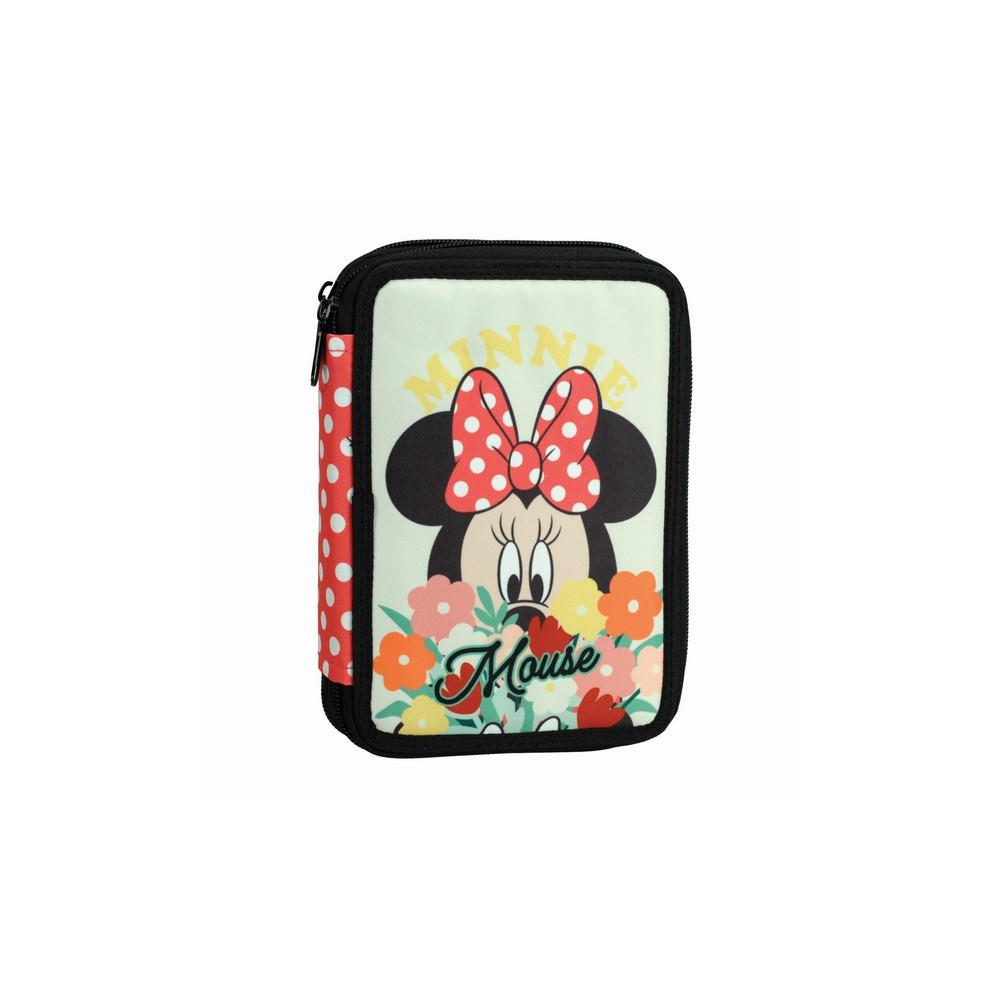 Disney Minnie  Floral filled 2-level pencil case
