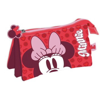 Disney Minnie  3-compartment pencil case 21 cm