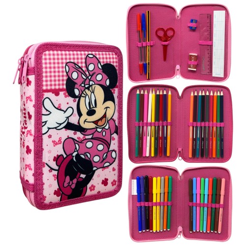 Disney Minnie  Lovely Charm 3-tier filled pencil case