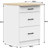 SZAFKA KUCHENNA OLIWIA S 60cm 3S BIAŁA