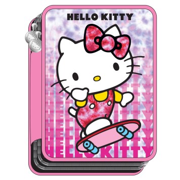 Hello Kitty Good Vibes 2-layer filled pencil case
