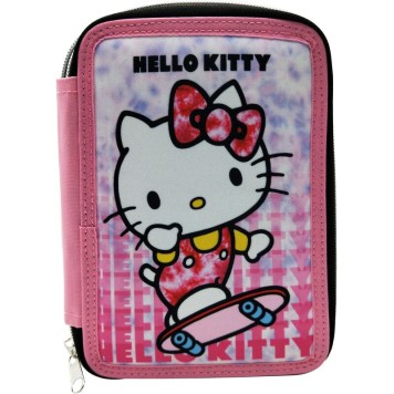 Hello Kitty Good Vibes 2-layer filled pencil case