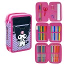 Hello Kitty Kuromi filled pencil case with 3 layers