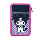 Hello Kitty Kuromi filled pencil case with 3 layers