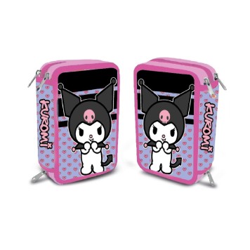 Hello Kitty Kuromi filled pencil case with 3 layers