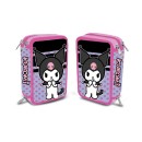 Hello Kitty Kuromi filled pencil case with 3 layers