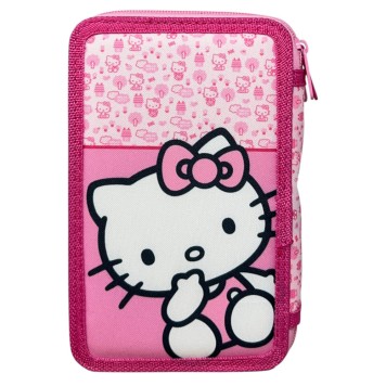 Hello Kitty Pinky filled pencil case 3-level