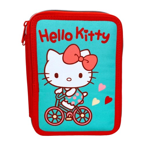 Hello Kitty Sweetheart 2-level filled pencil case