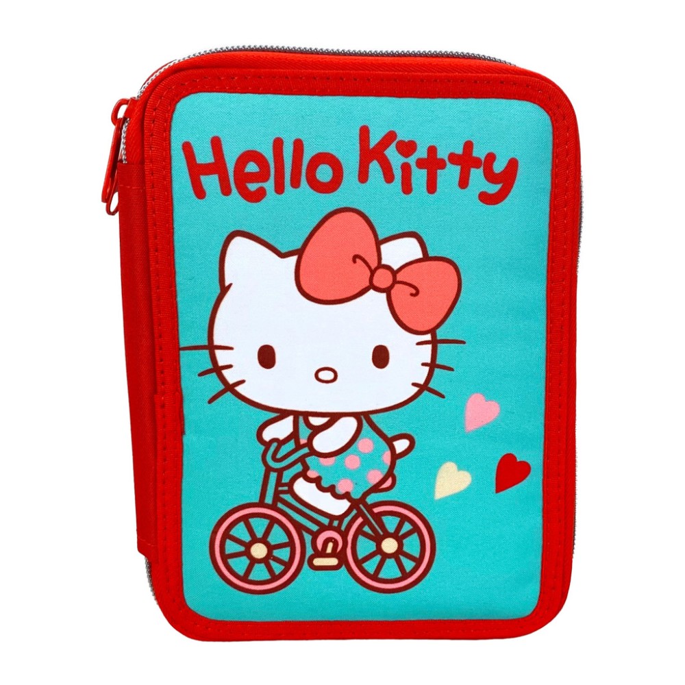 Hello Kitty Sweetheart 2-level filled pencil case