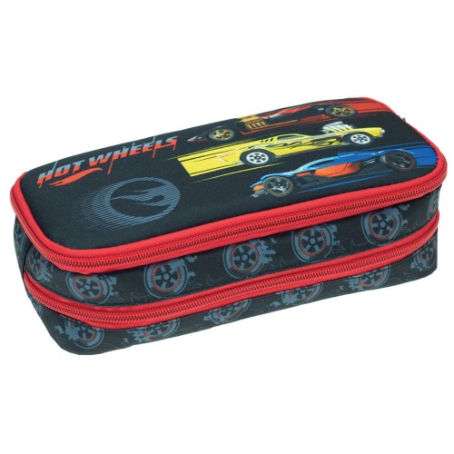 Hot Wheels Competition 2 compartment pencil case 26 cm