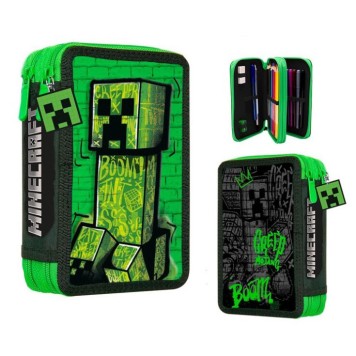 Minecraft Blocky Boom filled pencil case, 2 levels