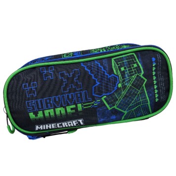 Minecraft Survival 2-compartment pencil case 26 cm