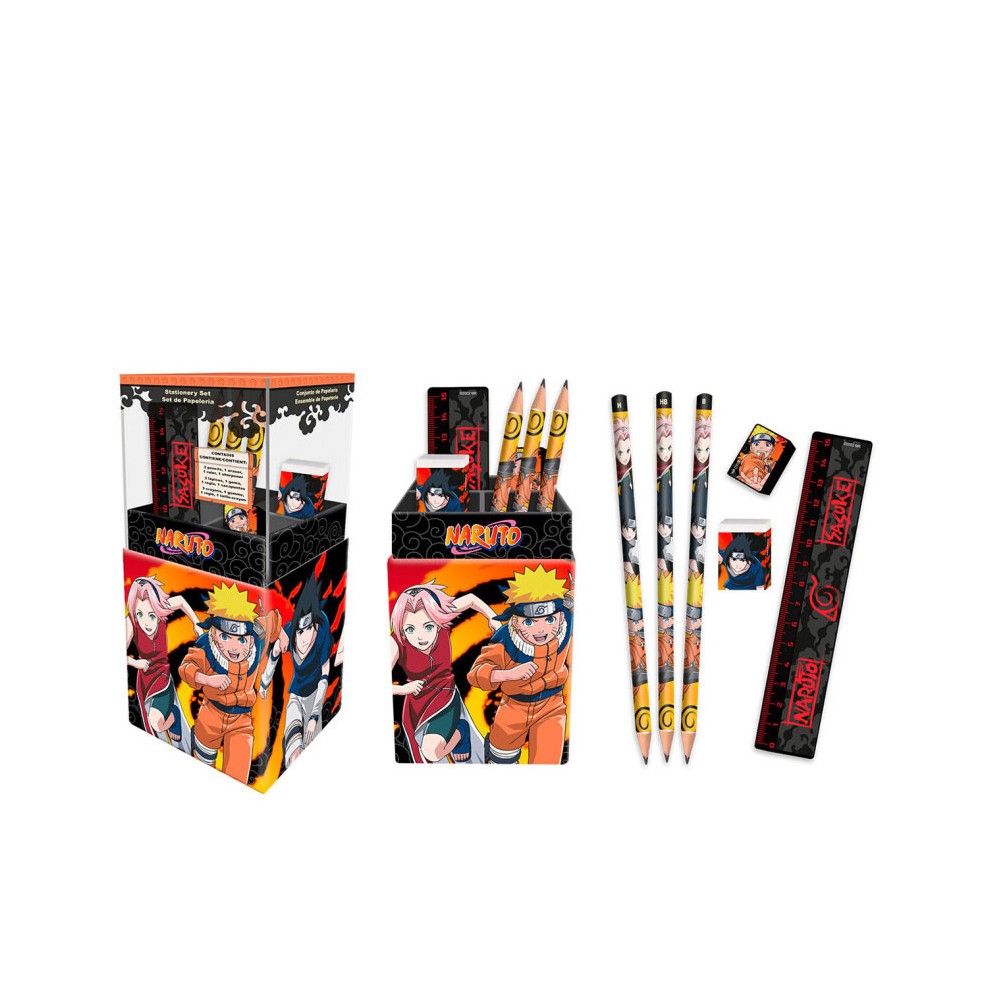Naruto desktop pencil holder set