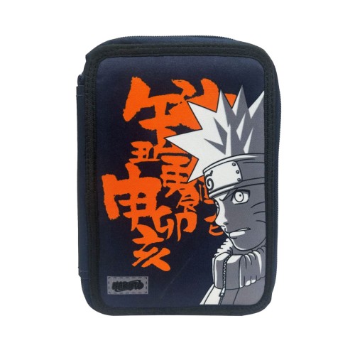Naruto Letters pencil case filled 2 tiers