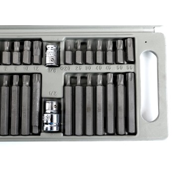 Komplet Bitów specjalnych KD10219 HEX, TORX, SPLINE 40cz.