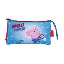 Peppa Pig Rocket 3-compartment pencil case 21 cm