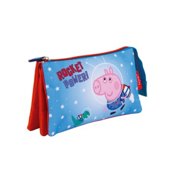 Peppa Pig Rocket 3-compartment pencil case 21 cm