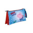Peppa Pig Rocket 3-compartment pencil case 21 cm
