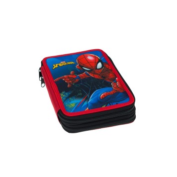 Spiderman Blue 2-level filled pencil case