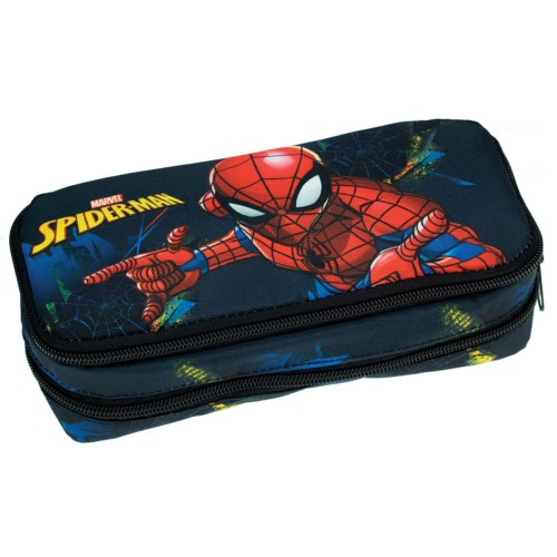 Spiderman Dark Pencil case with 2 compartments 26 cm