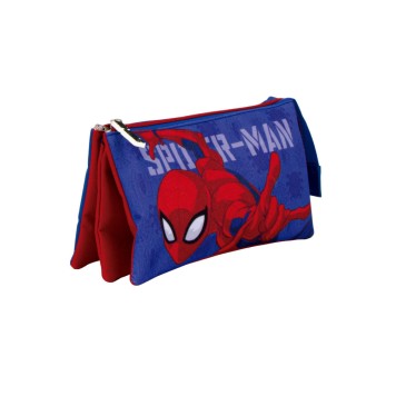 Spiderman 3-compartment pencil case 21 cm
