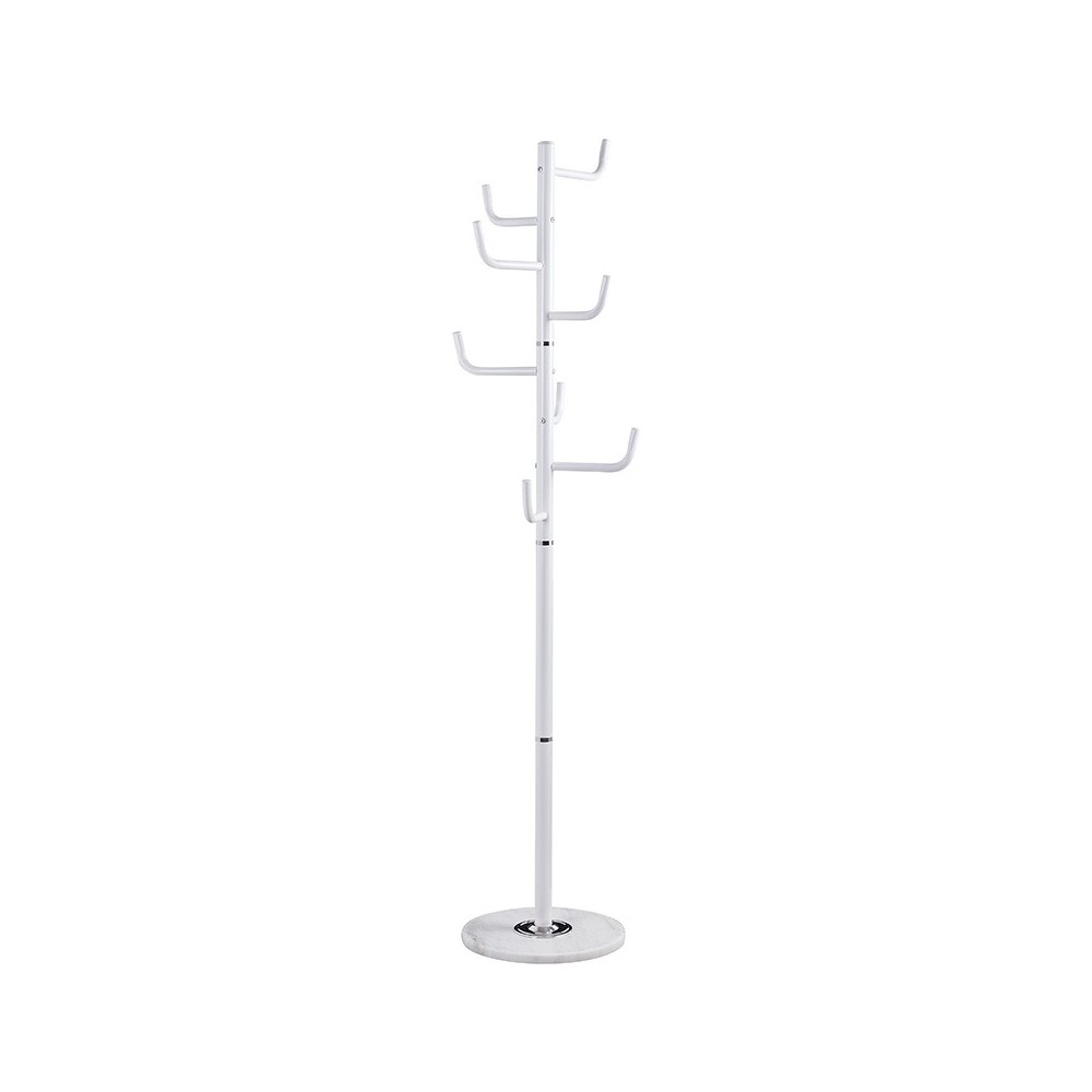 Coat Stand Lorenda pakoworld metal white D37x175cm Coat Stand Lorenda pakoworld metal white D37x175cm