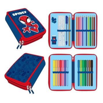 Spiderman Spidey pencil case filled, 2-tier