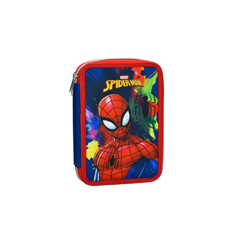 Spiderman Splotch filled pencil case 2 layers