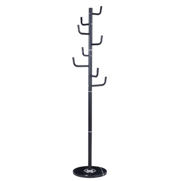 Porte manteau métal noir 37x175 cm
