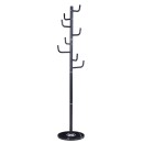 Porte manteau métal noir 37x175 cm
