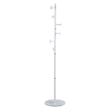 Porte manteau métal blanc 37x172 cm
