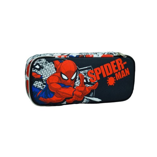 Spiderman Wall 2-compartment pencil case 26 cm