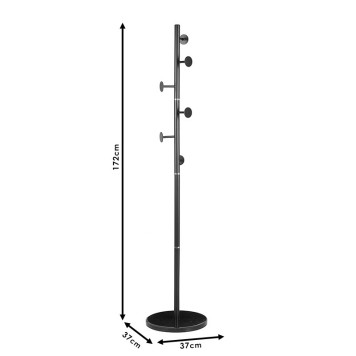 Porte manteau métal blanc 37x172 cm