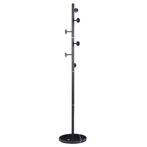 Porte manteau métal noir 37x172 cm
