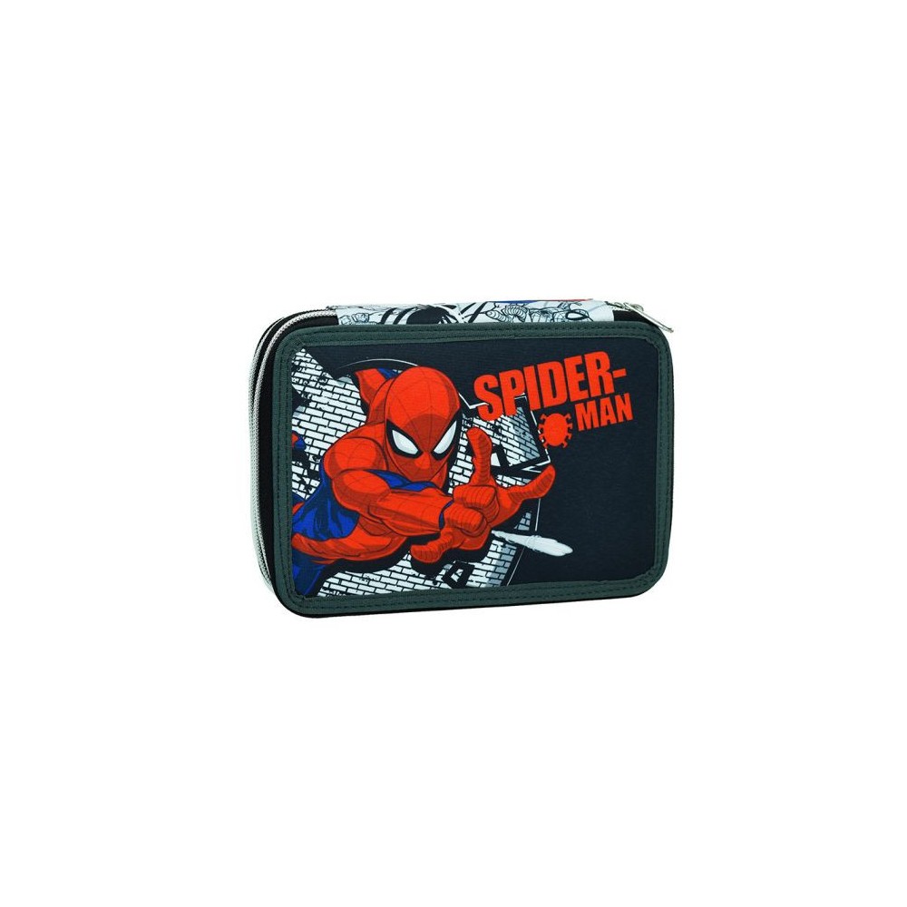 Spiderman Wall filled pencil case 2 storey