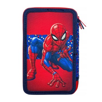 Spiderman Watching Eyes filled pencil case with 3 compartments