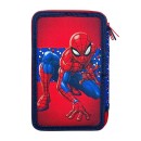 Spiderman Watching Eyes filled pencil case with 3 compartments