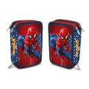 Spiderman Watching Eyes filled pencil case with 3 compartments