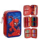 Spiderman Web 3-tier filled pencil case