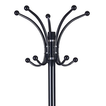 Porte manteau métal noir 37x175 cm
