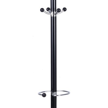 Porte manteau métal noir 37x175 cm
