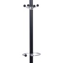 Porte manteau métal noir 37x175 cm
