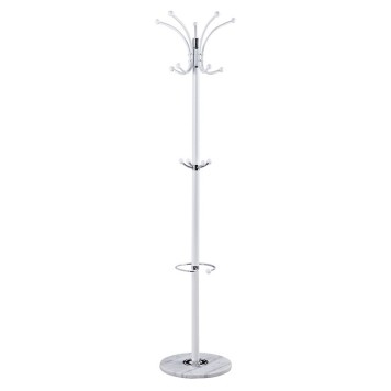 Porte manteau métal blanc 37x175 cm
