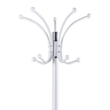 Porte manteau métal blanc 37x175 cm
